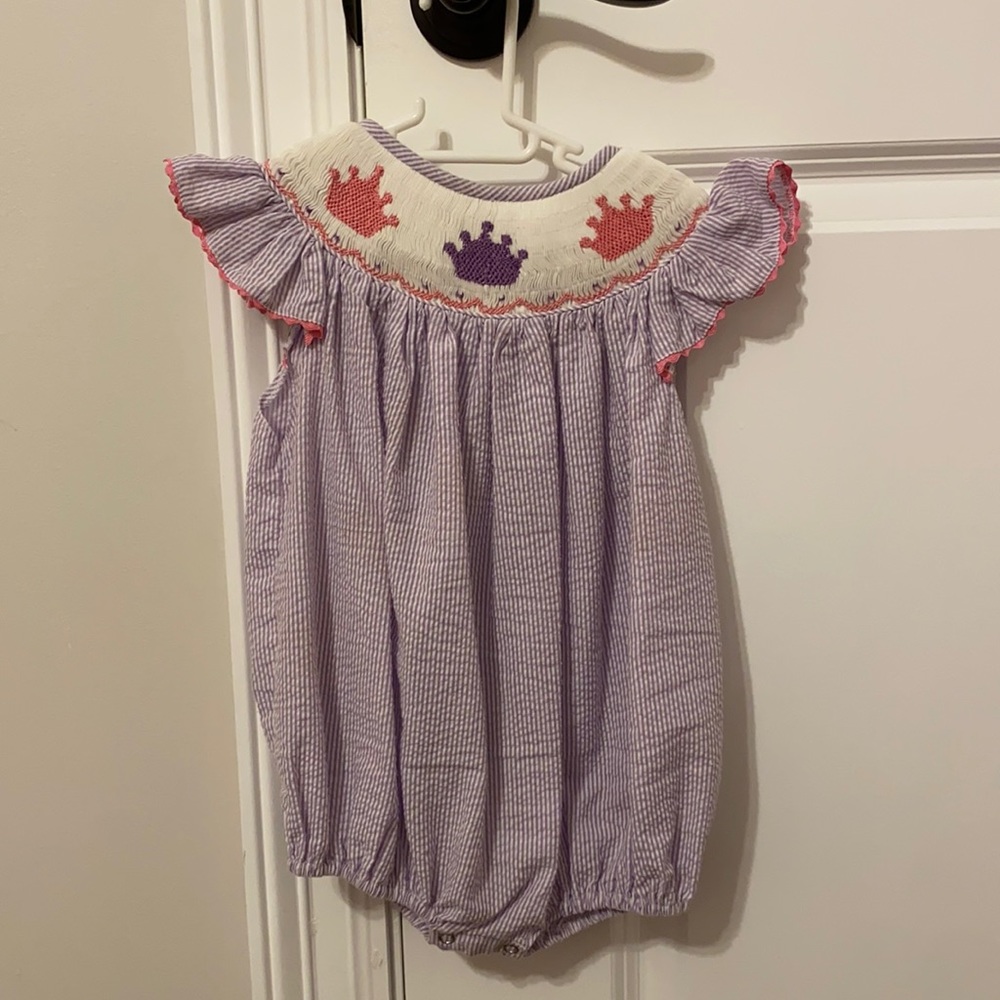 18 month crown bubble seersucker